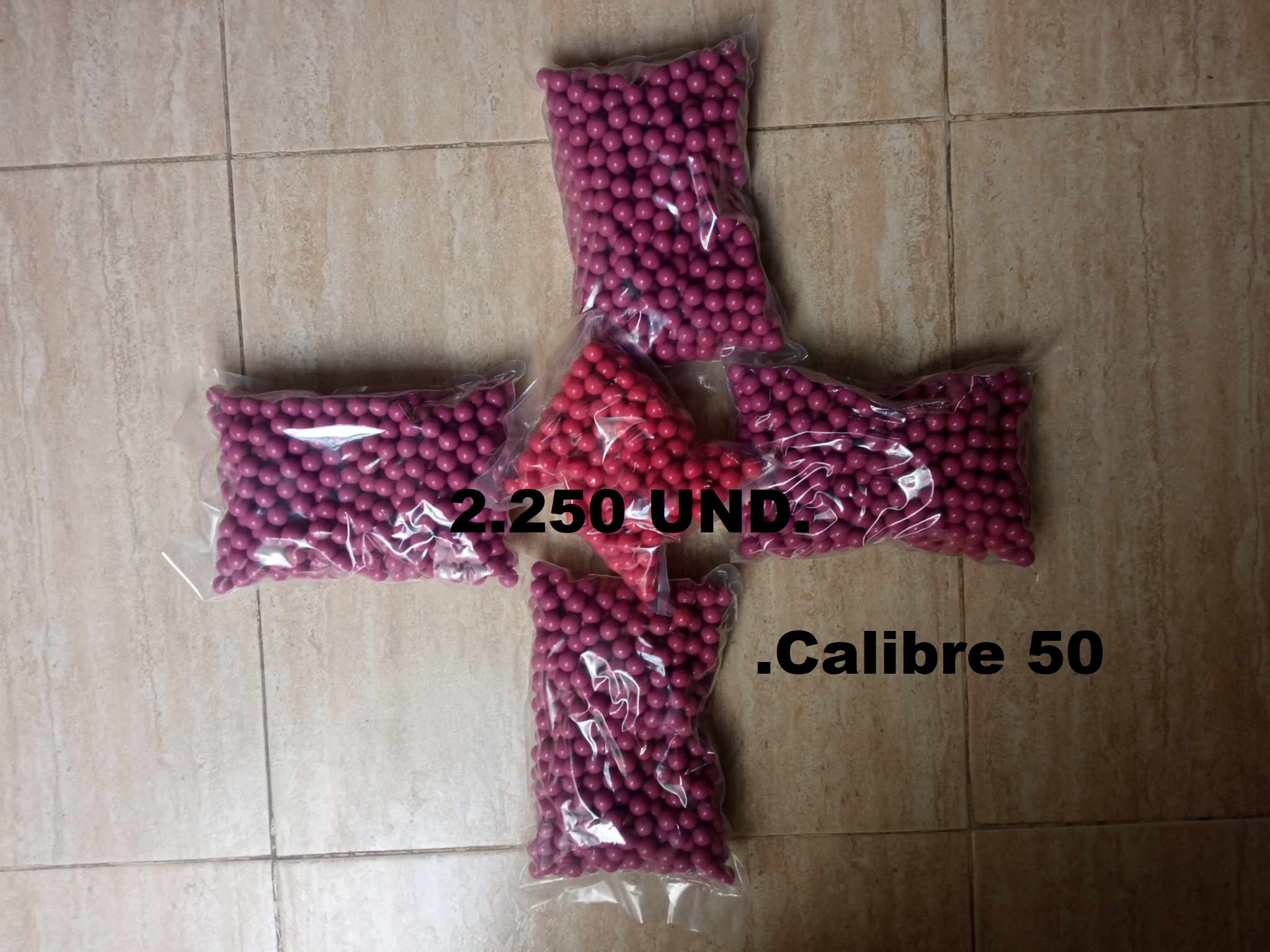 Paintballs Cal.50; 2.250 Unds .*Envío Gratis 24/48Horas.